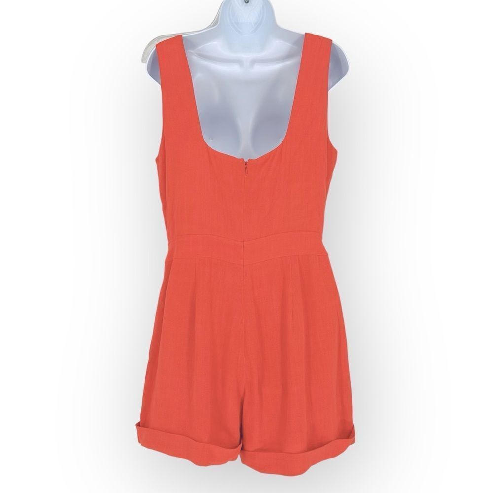 Greylin Anthropologie Women’s Romper NWT Nilli Square Neck Romper- M -Tomato Red - Picture 3 of 10